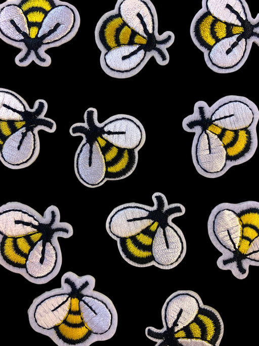 Honey bee 3.1cm embroidered iron on patches