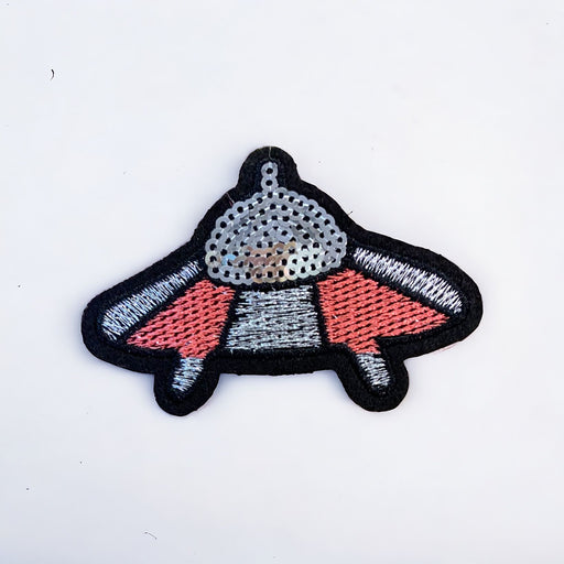 Sequin UFO Embroidered Iron-On Patch