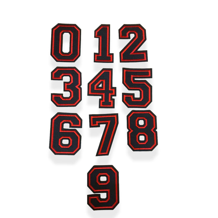 Black Varsity 11.4cm Iron-On Patch Letters & Numbers