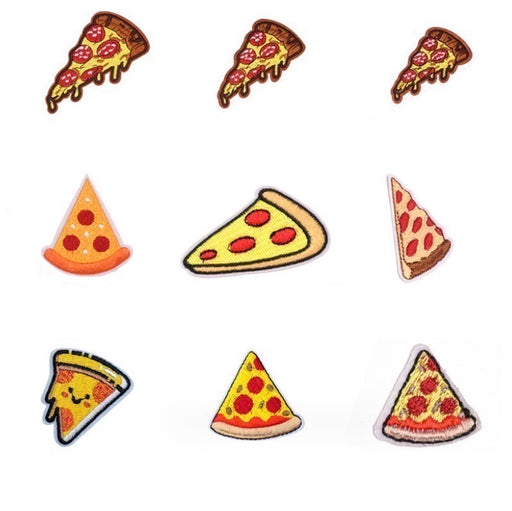 Pizza Slice Embroidered Iron-On Patches