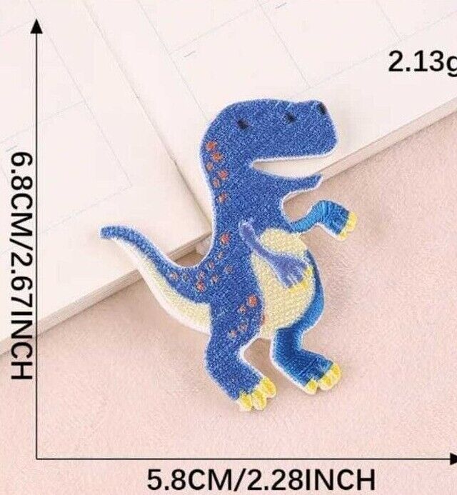 Dinosaur Jurassic Embroidered Iron-On Patch