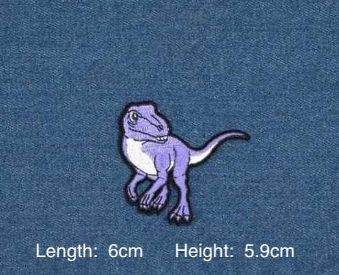 Dinosaur Jurassic Embroidered Iron-On Patch