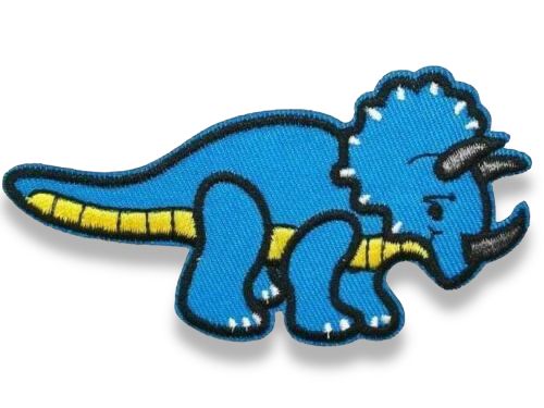 Triceratops Jurassic Embroidered Iron-On Patch