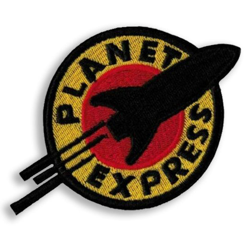 Planet Express Space Rocket Embroidered Iron-On Patch