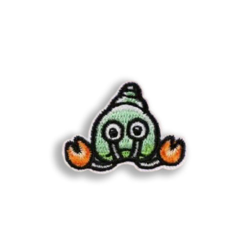 SeaLife Hermit Crab Embroidered Iron-On Patch