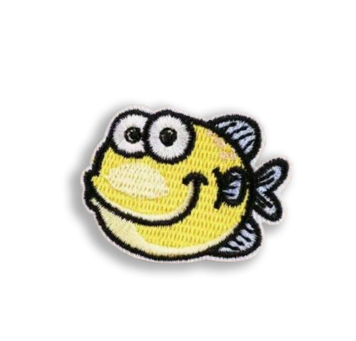 SeaLife Yellow Fish Embroidered Iron-On Patch