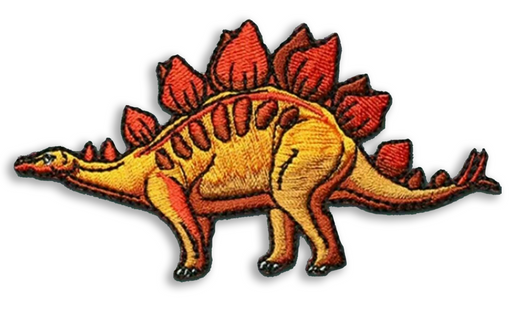 Stegosaurus Jurassic Embroidered Iron-On Patch