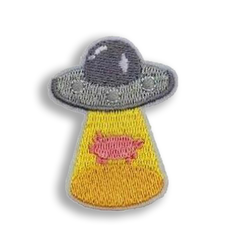 Space UFO 5.1cm Embroidered Iron-On Patch