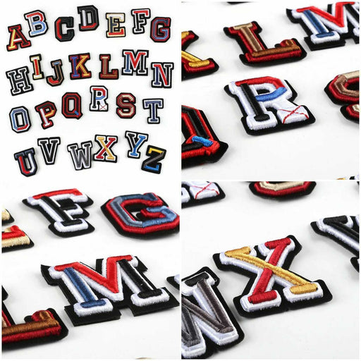 3D Multi Coloured 5cm Embroidered Sew On Patch Letters
