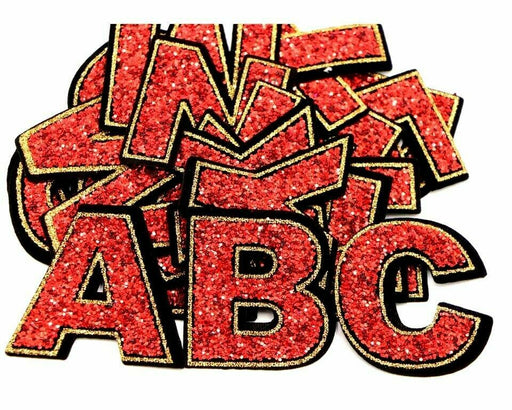 Red Sequin 5.5cm Iron-On Patch Letters