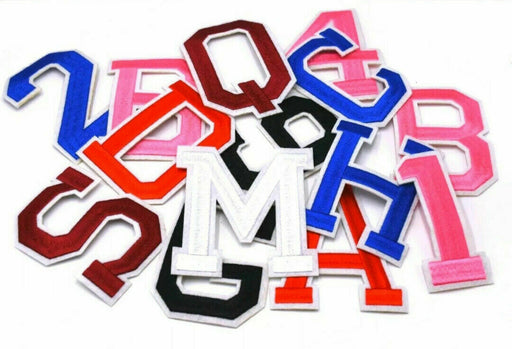 Multicolored Embroidered Varsity 9.8cm Iron-On Patch Letters & Numbers