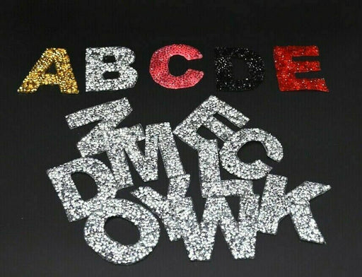 Multicolored Rhinestone 5.3cm Iron-On Patch Letters