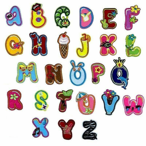 Kids Range Embroidered 4cm Iron-On Patch Letters