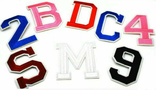 Multicolored Varsity Embroidered 9.8cm Iron-On Patch Letters & Numbers