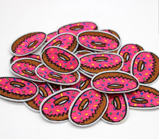 Doughnut Embroidered 4cm Iron-On Patch