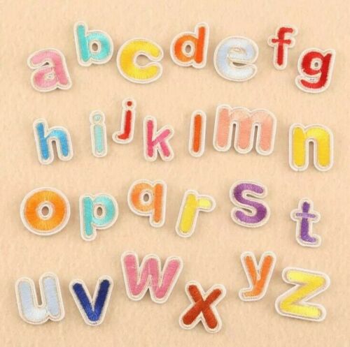 Kids Range Multi Coloured Embroidered  2.5cm Iron On Patch Letters