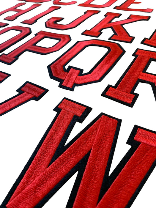 Varsity Red 9.8cm Iron-On Patch Letters