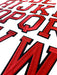 Varsity Red 9.8cm Iron-On Patch Letters
