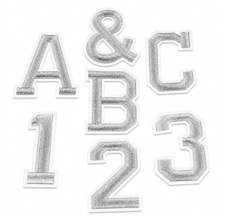 Embroidered patch numbers designed by Patches R Us