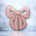 Pearl Rhinestone Bow 7cm Iron-On Patches