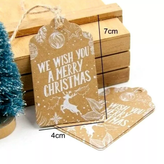 Christmas Gift Tags Set (Pack 50)