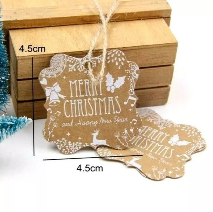 Christmas Gift Tags Set (Pack 50)