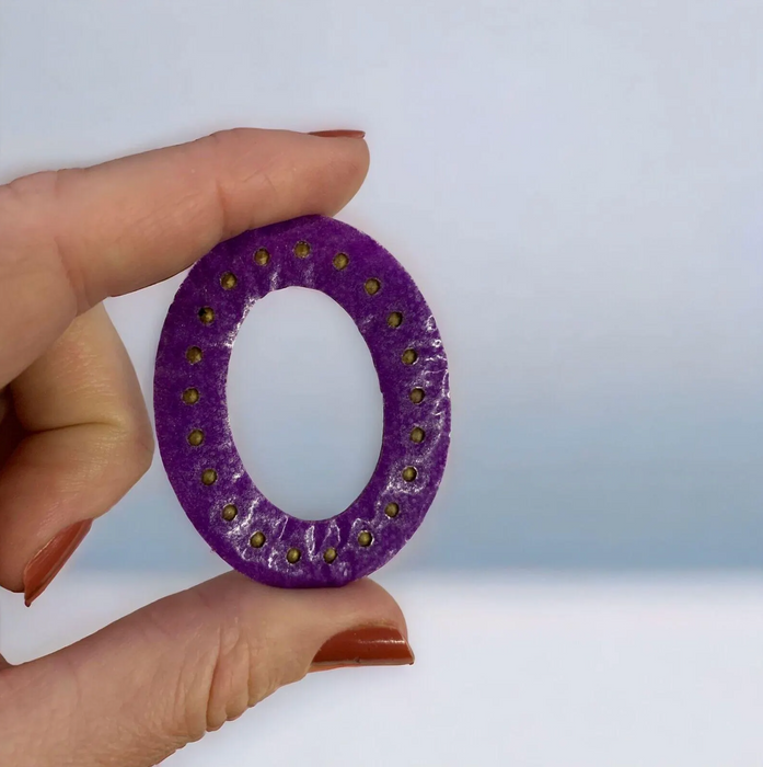 Purple 5.5cm Rhinestone Iron On Patch Letters