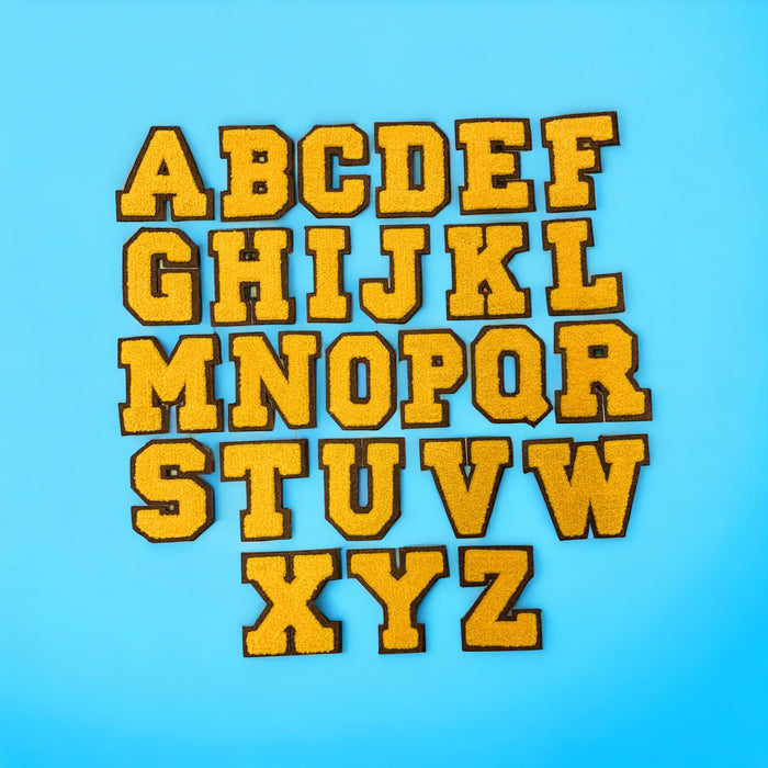 Orange Chenille 7cm Iron-On Patch Letters