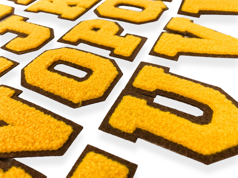 Orange Chenille 7cm Iron-On Patch Letters