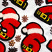 Christmas Santa Hat Chenille 7.5cm Iron On Patch Numbers