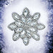 Snowflake Rhinestone 7.6cm Iron-On Patches