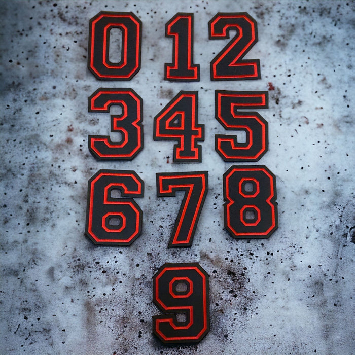 Black Varsity 11.4cm Iron-On Patch Letters & Numbers