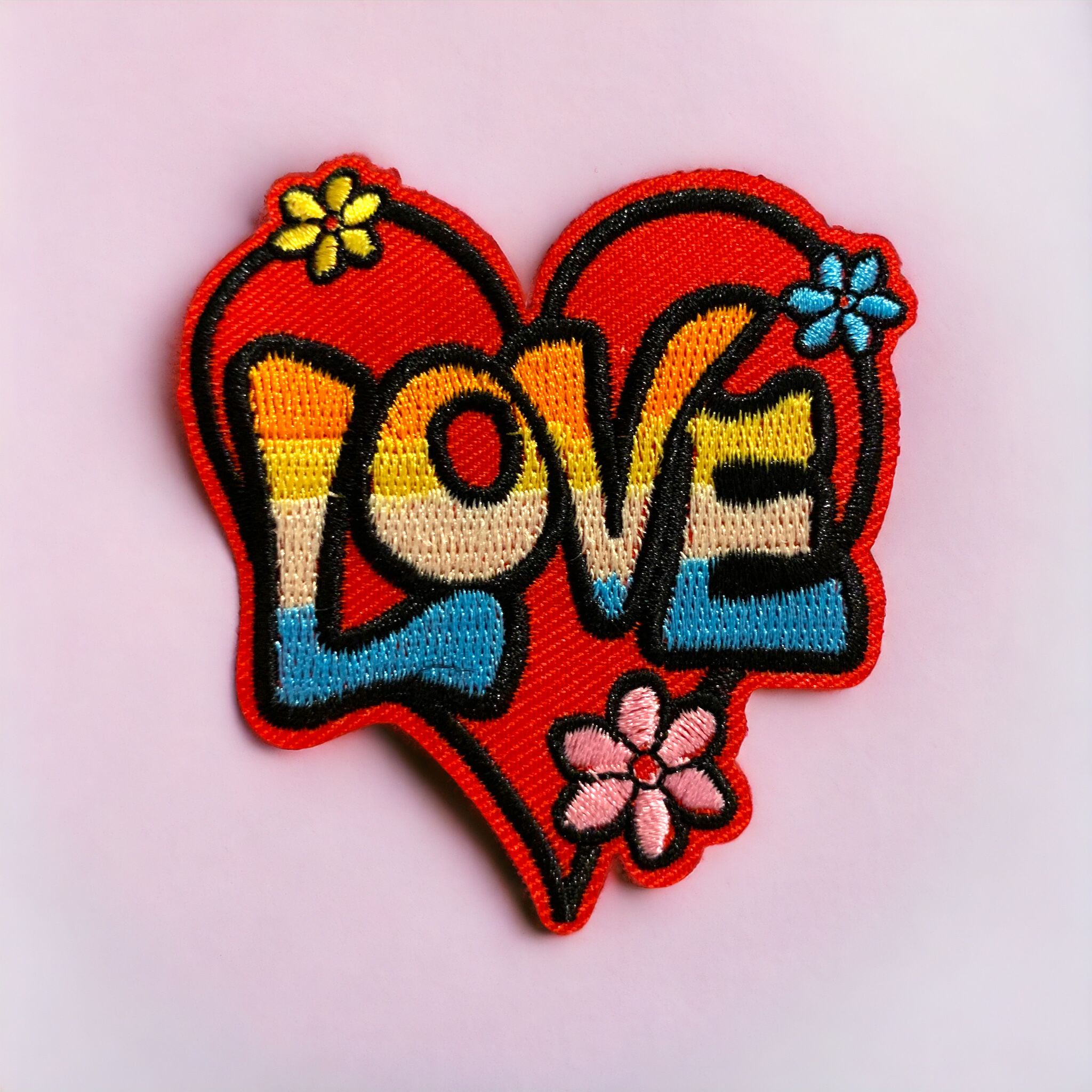 Love Heart Embroidered Patch
