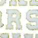 White Chenille Varsity Style 11.4cm Iron-On Patch Letters