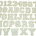 White & Gold Trim 11.4cm Chenille Iron-On Patch Letters