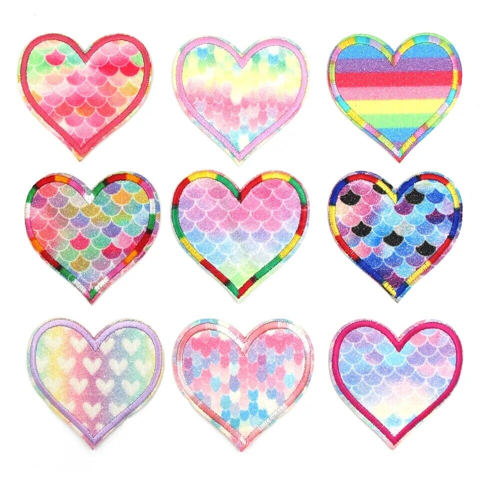Glitter Heart Patch
