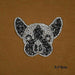 Black Dog Puppy Rhinestone Iron-On Patch