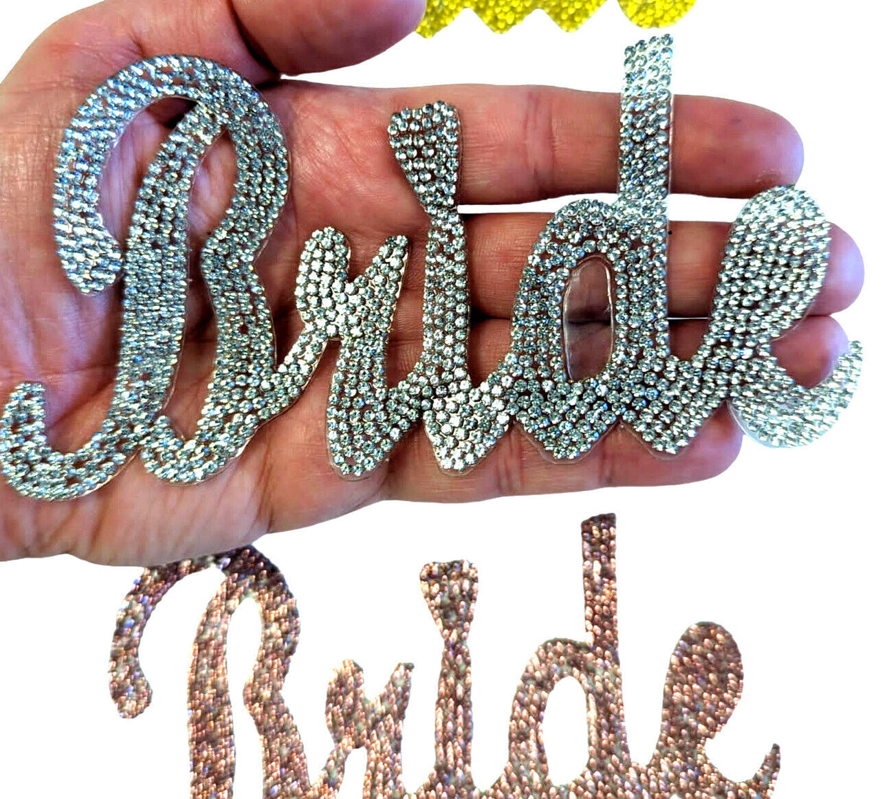 Custom Rhinestone Patches Bride Rhinestone Iron-On Patches — Patches