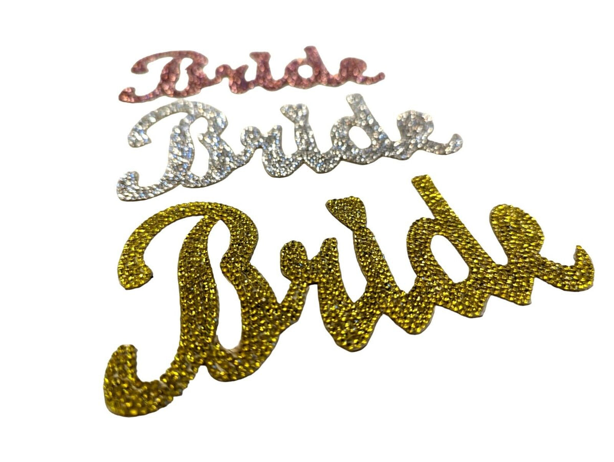 Custom Rhinestone Patches Bride Rhinestone Iron-On Patches — Patches