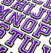 3D Varsity Style Purple 5cm Chenille Iron-On Patch Letters