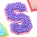 purple Coloured Chenille Pop Edition 7cm Sew-On Patch Letter S