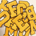 Varsity Style Yellow 10.5cm Chenille Iron-On Patch Letters