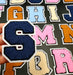 Varsity Cream 7.5cm Chenille Iron-On Patch Letter S