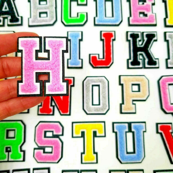 Chenille patch letters designed by Patches R Us