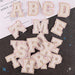 Pink & Beige 5.5cm Chenille Iron-On Patch Letters
