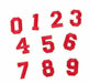 Red Embroidered 5cm Iron On Patch Numbers