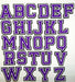 3D Varsity Style Purple 7.5cm Chenille Iron-On Patch Letters
