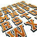 3D Varsity Style Brown 5cm Chenille Iron-On Patch Letters