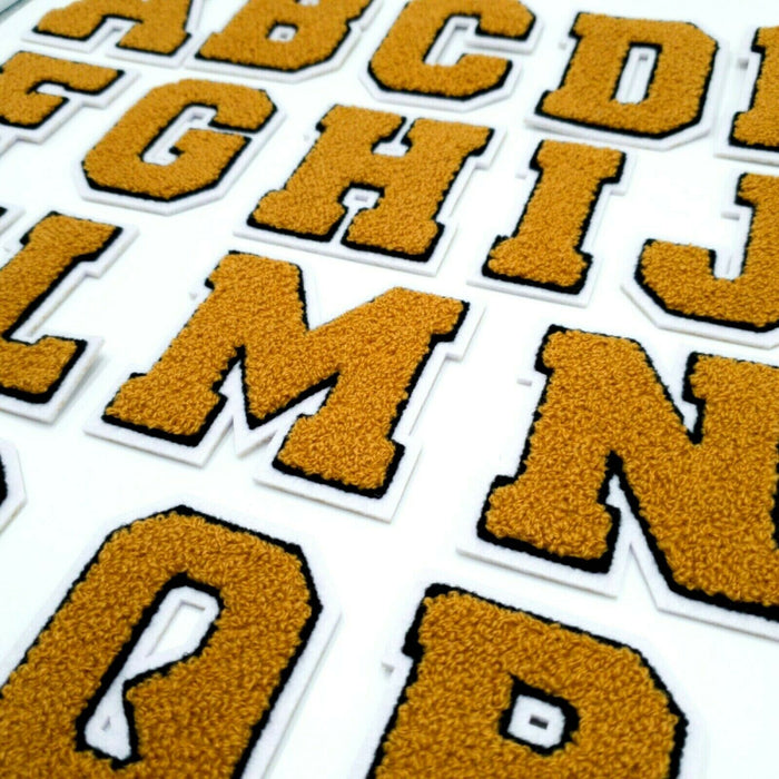 Varsity Brown 7.5cm Chenille Iron-On Patch Letters