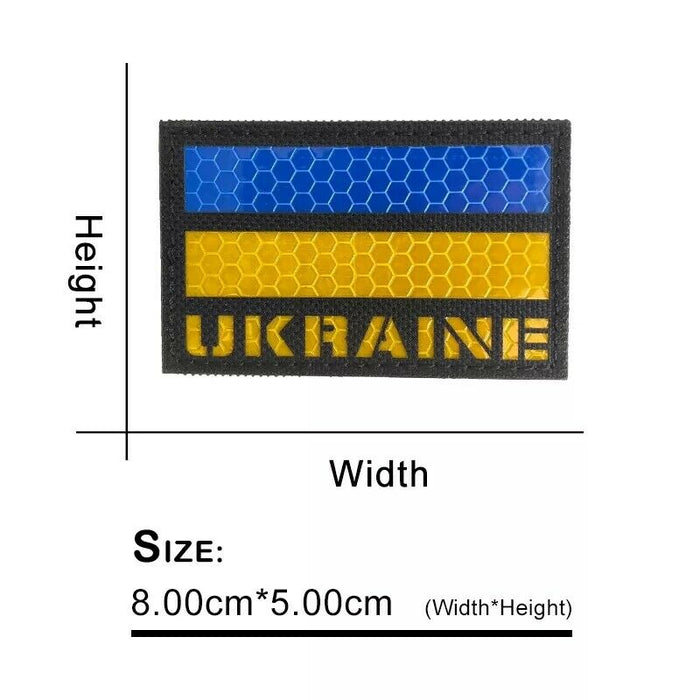 Ukraine Flag 8cm Embroidered Velcro/Iron-On Patch